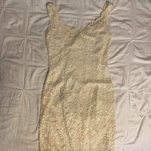 Moda International Vintage Cream Lace Dress Size 4
